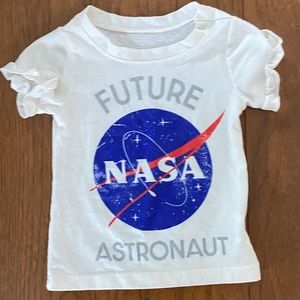 NASA Future Astronaut Ruffle Sleeve T-Shirt (12 Months)